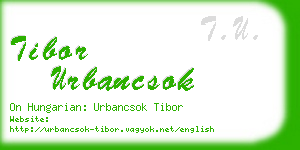 tibor urbancsok business card